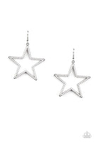 Paparazzi Count Your Stars - White Earrings - The Jewelry Box Collection 