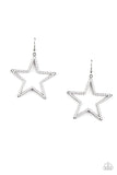 Paparazzi Count Your Stars - White Earrings - The Jewelry Box Collection 