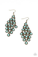 Paparazzi Rural Rainstorms - Brass Earrings Convention 2020 - The Jewelry Box Collection 