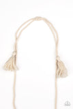 Paparazzi Macrame Mantra - White Necklace Convention 2020 - The Jewelry Box Collection 