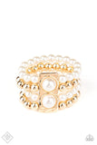 Paparazzi WEALTH-Conscious - Gold Bracelet Fashion Fix October 2020 - The Jewelry Box Collection 