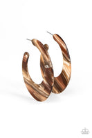 Paparazzi Retro Renaissance - Brown Earrings - The Jewelry Box Collection 