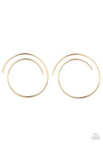 Paparazzi Vogue Vortex - Gold Earrings - The Jewelry Box Collection 
