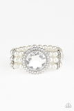 Paparazzi Speechless Sparkle - White Pearl Bracelet - The Jewelry Box Collection 
