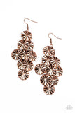 Paparazzi Star Spangled Shine - Copper Earrings - The Jewelry Box Collection 