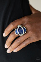 Paparazzi Endless Enchantment: Blue Ring - November 2020 Life Of The Party Exclusive - The Jewelry Box Collection 