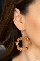 Paparazzi Going For Grounded Orange Earring - The Jewelry Box Collection 