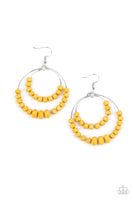 Paparazzi Paradise Party - Yellow Earring - The Jewelry Box Collection 