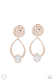 Paparazzi Opal Obsession - Rose Gold Clip-on Earrings - The Jewelry Box Collection 