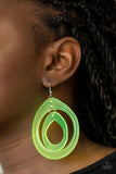 Paparazzi Show Your True NEONS - Yellow Earring - The Jewelry Box Collection 