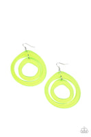 Paparazzi Show Your True NEONS - Yellow Earring - The Jewelry Box Collection 