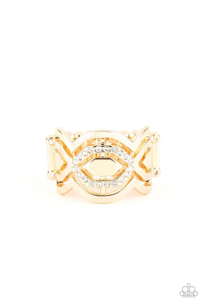 Paparazzi Divinely Deco - Gold Ring - The Jewelry Box Collection 