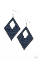 Paparazzi Woven Wanderer - Blue Earring - The Jewelry Box Collection 