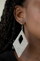 Paparazzi Earrings Woven Wanderer - Silver