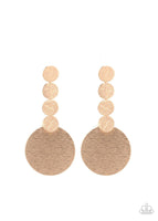 Paparazzi Idolized Illumination - Gold Earring - The Jewelry Box Collection 