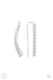 Paparazzi Climb On - Silver Ear Crawler Earring - The Jewelry Box Collection 