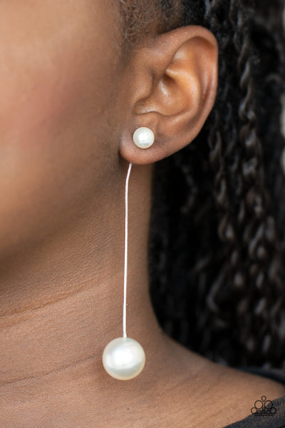 Paparazzi Extended Elegance White Pearl Earring