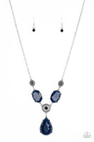Paparazzi Heirloom Hideaway - Blue Necklace - The Jewelry Box Collection 