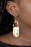Paparazzi Resort Relic - Gold Earring - The Jewelry Box Collection 