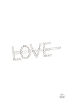 Paparazzi All You Need Is Love - White Hair Clip - The Jewelry Box Collection 