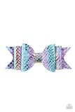 Paparazzi BOW Your Mind - Blue Hair Clip - The Jewelry Box Collection 