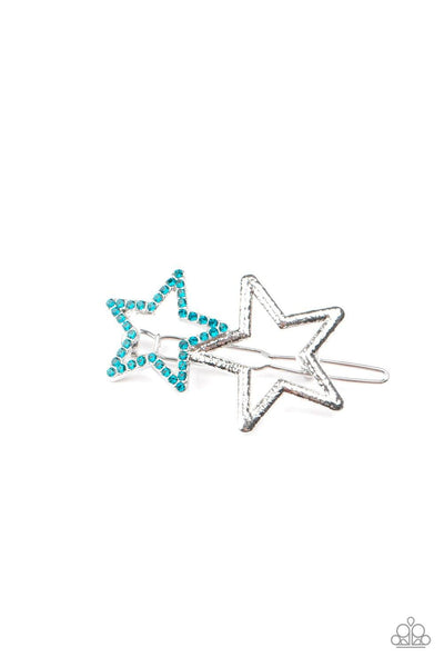 Lets Get This Party STAR-ted! - Blue Hair Clip - The Jewelry Box Collection 