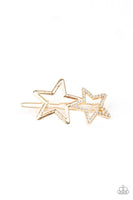 Paparazzi Lets Get This Party STAR-ted! - Gold Hair Clip - The Jewelry Box Collection 