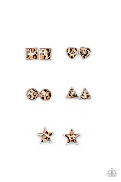 Paparazzi Starlet Shimmer  Leopard Cheetah Earring Kit #1555 - The Jewelry Box Collection 