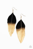 Paparazzi Fleek Feathers - Black Earrings - The Jewelry Box Collection 