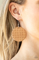 Paparazzi Natural Novelty - Brown Earring - The Jewelry Box Collection 