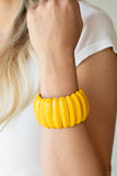 Paparazzi Colorfully Congo - Yellow Bracelet - The Jewelry Box Collection 