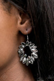 Paparazzi Try as I DYNAMITE - Silver Earrings October 2020 fashion Fix - The Jewelry Box Collection 