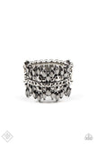 Paparazzi Cosmic Confetti - Silver Ring October 2020 Fashion Fix - The Jewelry Box Collection 
