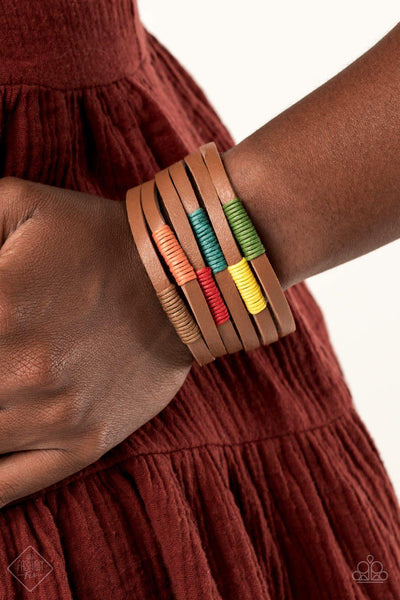 Paparazzi Country Colors - Multi Urban Bracelet September Fashion Fix - The Jewelry Box Collection 