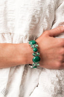 Paparazzi Celestial Escape - Green Bracelet September Fashion fix - The Jewelry Box Collection 