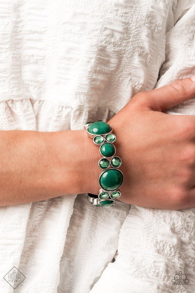 Paparazzi Celestial Escape - Green Bracelet September Fashion fix - The Jewelry Box Collection 