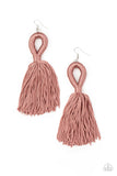 Paparazzi Tassels and Tiaras - Pink Earrings