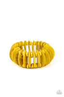 Paparazzi Tropical Tiki Bar - Yellow Bracelet - The Jewelry Box Collection 