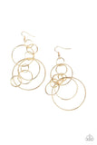 Paparazzi Running Circles Around You - Gold Earrings - The Jewelry Box Collection 