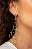 Paparazzi Running Circles Around You - Gold Earrings - The Jewelry Box Collection 