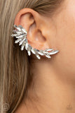 Paparazzi Because ICE Said So - White Ear Crawler Earring - The Jewelry Box Collection 