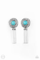 Paparazzi Desert Amulet - Blue Earrings - The Jewelry Box Collection 