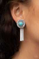 Paparazzi Desert Amulet - Blue Earrings - The Jewelry Box Collection 