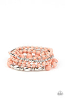 Paparazzi Vibrantly Vintage - Pink Bracelet - The Jewelry Box Collection 