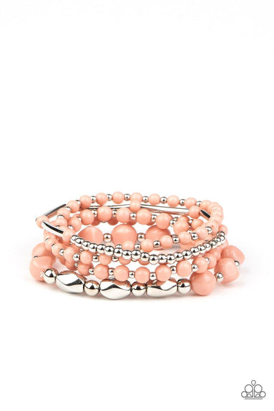 Paparazzi Vibrantly Vintage - Pink Bracelet - The Jewelry Box Collection 