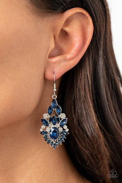 Paparazzi Ice Castle Couture - Blue Earring - The Jewelry Box Collection 