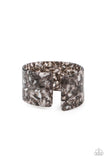 Paparazzi Haute Hustle - Silver Acrylic Cuff Bracelet - The Jewelry Box Collection 