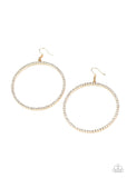 Paparazzi Wide Curves Ahead - Gold Earrings - The Jewelry Box Collection 