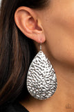 Paparazzi Metallic Mirrors - Silver Earrings - The Jewelry Box Collection 