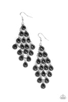 Paparazzi Rural Rainstorms - Black Earrings - The Jewelry Box Collection 